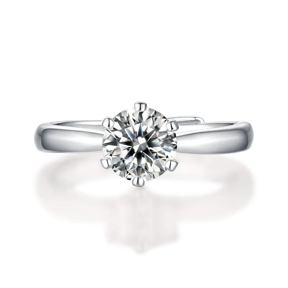 Certified 1ct. t.w. Moissanite Diamond Solitaire Engagement Ring NEW